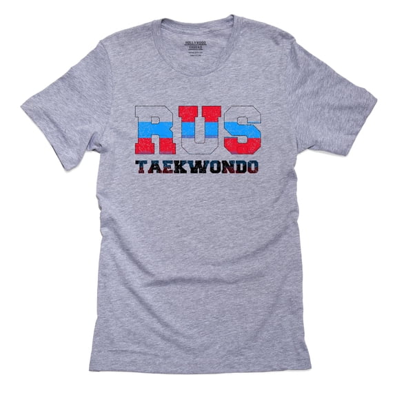 Russia Taekwondo - Olympic Games - Rio - Flag Men's Grey T-Shirt