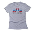 thumbnail image 1 of Russia Track and Field - Olympic Games - Rio - Flag Women's Cotton Grey T-Shirt, 1 of 2