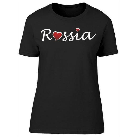 Russia  Type Writing T-Shirt Women -Image by Shutterstock, Female x-Large