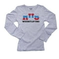 thumbnail image 1 of Russia Weightlifting - Olympic Games - Rio - Flag Women's Long Sleeve Grey T-Shirt, 1 of 2