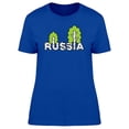 thumbnail image 1 of Russia With White Trees T-Shirt Women -Image by Shutterstock, Female Large, 1 of 2