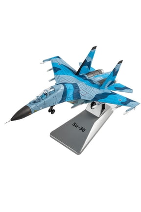 Russian Air Force SU-30MKK Fighter Aircraft Model 1/100 Scale Diecast Military Plane Models for Collection Gift
