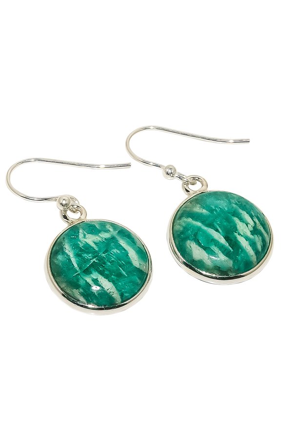 Russian Amazonite Earring, Christmas Gift, Gemstone Silver Jewelry, Amazonite Earring, New Year Sale
