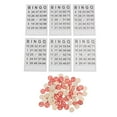 Russian Bingo Lotto Game Set for Family Tambola Kit with Wood Barrels