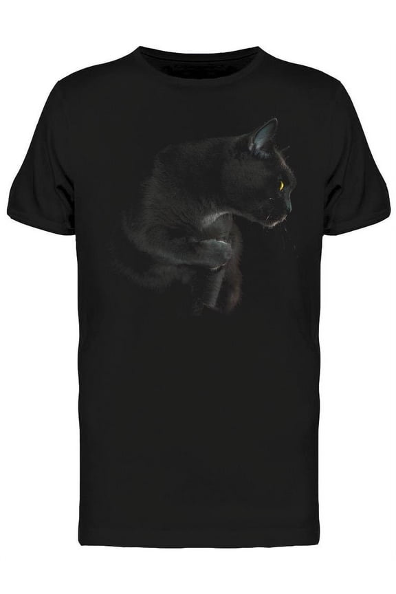 Russian Cat Looking Down T-Shirt Men -Image by Shutterstock, Male Medium