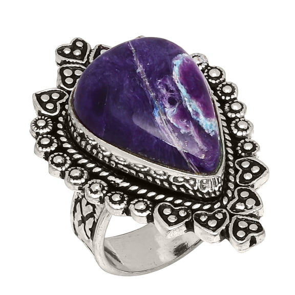Russian Cheroite Gift For Christmas Jewelry Ring "6.75"