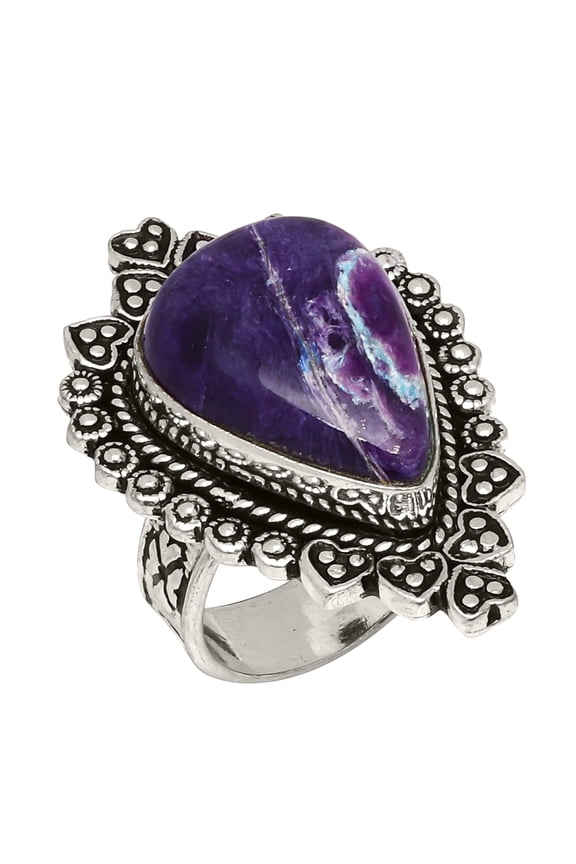 Russian Cheroite Gift For Christmas Jewelry Ring "6.75"