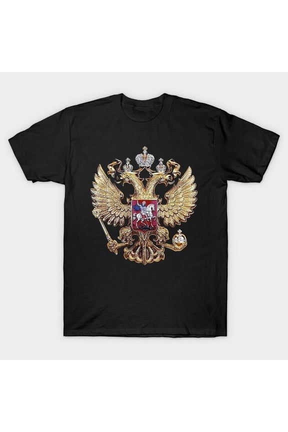 Russian Coat of Arms T-Shirt S-5XL Fast Shipping