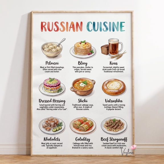 Russian Cuisine Food Wall Decor
