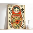 thumbnail image 1 of Russian Doll Print, Matryoshka Doll Poster, Eastern European Art, Traditional Russian Decor, Folk Art Print, Russian Souvenir Art Wall Art, Modern Wall Decor, 8x12 UNFRAMED, 1 of 2