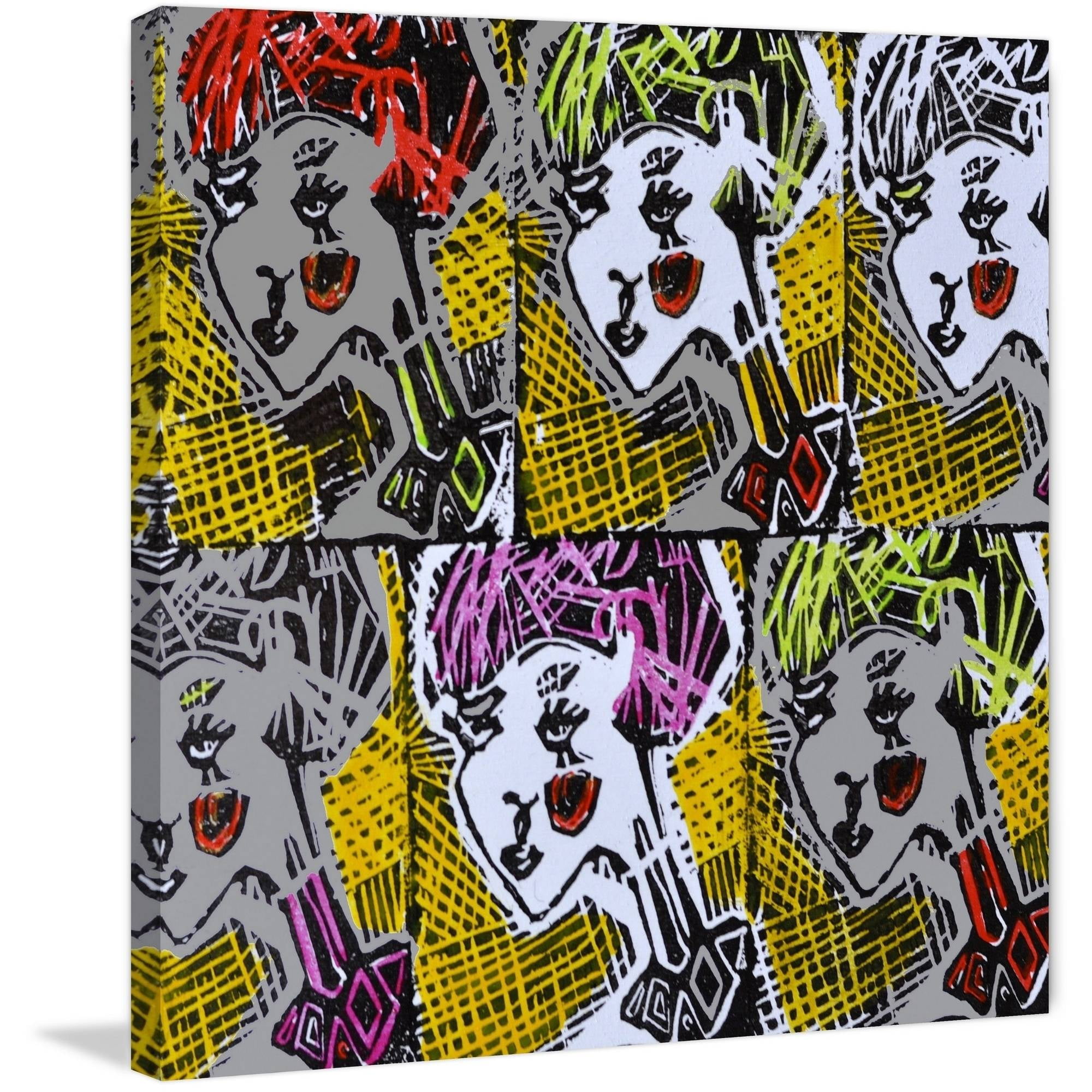 Russian Dolls Pattern II Painting Print on Wrapped Canvas