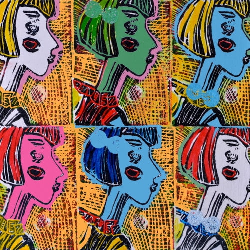Russian Dolls Pattern IV Painting Print on Wrapped Canvas