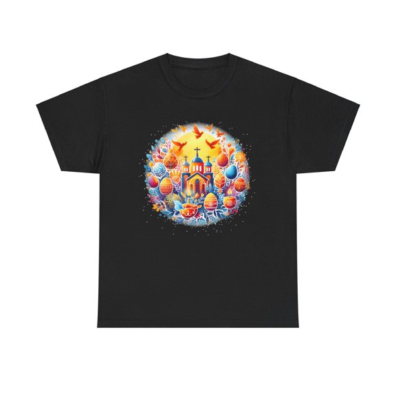 Russian Easter Eastern Orthodox Pascha Cross Christ is Risen Shirts for Men Plus Size Big and Tall