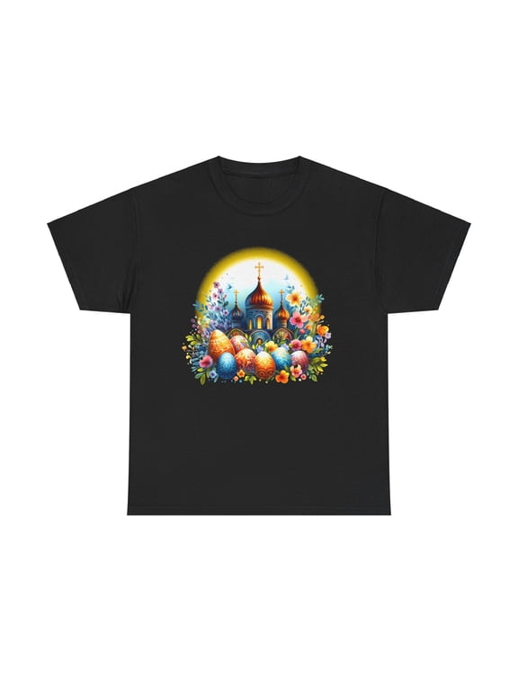 Russian Easter Eastern Orthodox Pascha Cross Christ is Risen Shirts for Men Plus Size Big and Tall