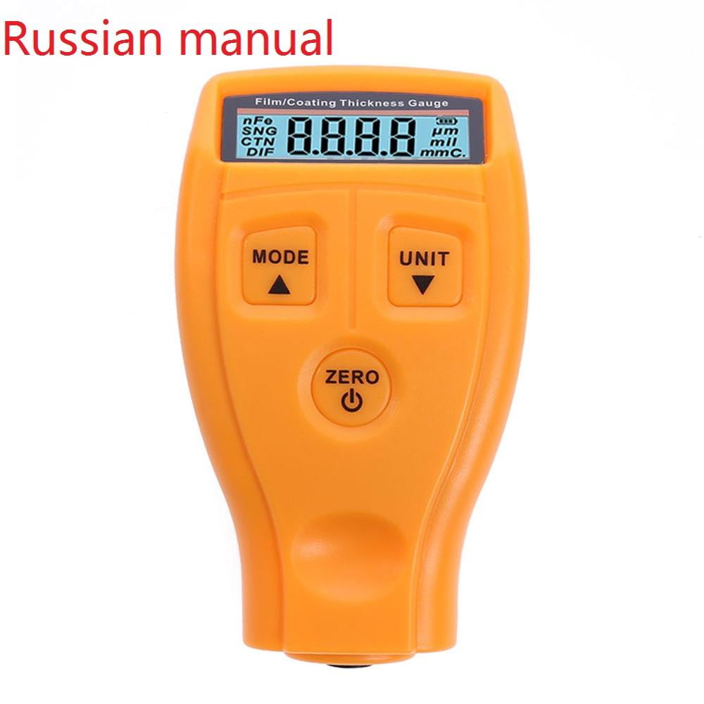 Russian English Manual GM200 Coating Painting Thickness Gauge Tester