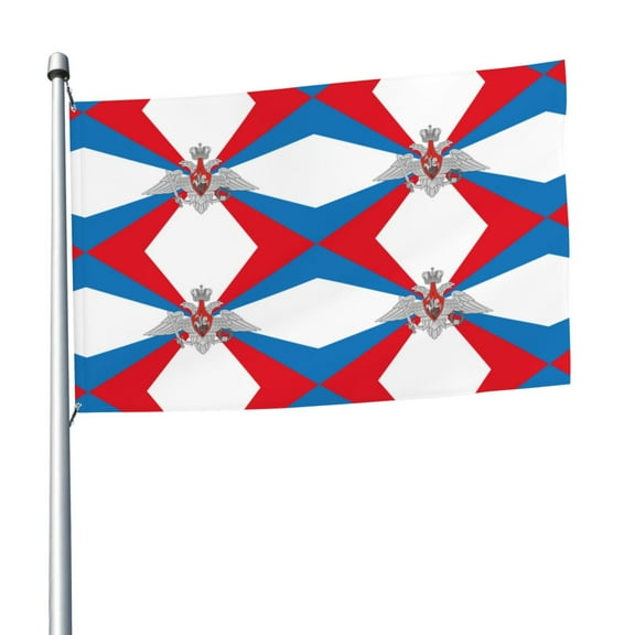 Russian Federation Ministry Defence Flag Flag 5x8 Ft Print Vivid Color Light-Weighted Flags With Grommets
