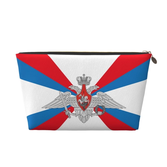 Russian Federation Ministry Defence Flag Small Purse Organizer Zipper Cosmetic Handbag Tote Pouch For Women