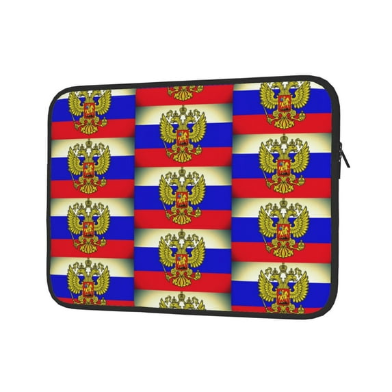 Russian Flag Laptop Sleeve Bag Shock Resistant Neoprene Notebook Protective Bag Carrying Case 15 inch