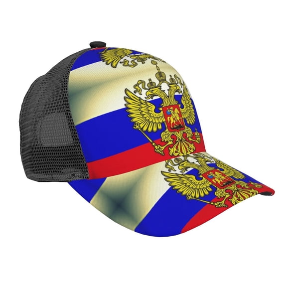 Russian Flag Snapback Trucker Hats Baseball Caps Adjustable Mesh Back Ball Caps For Men Women