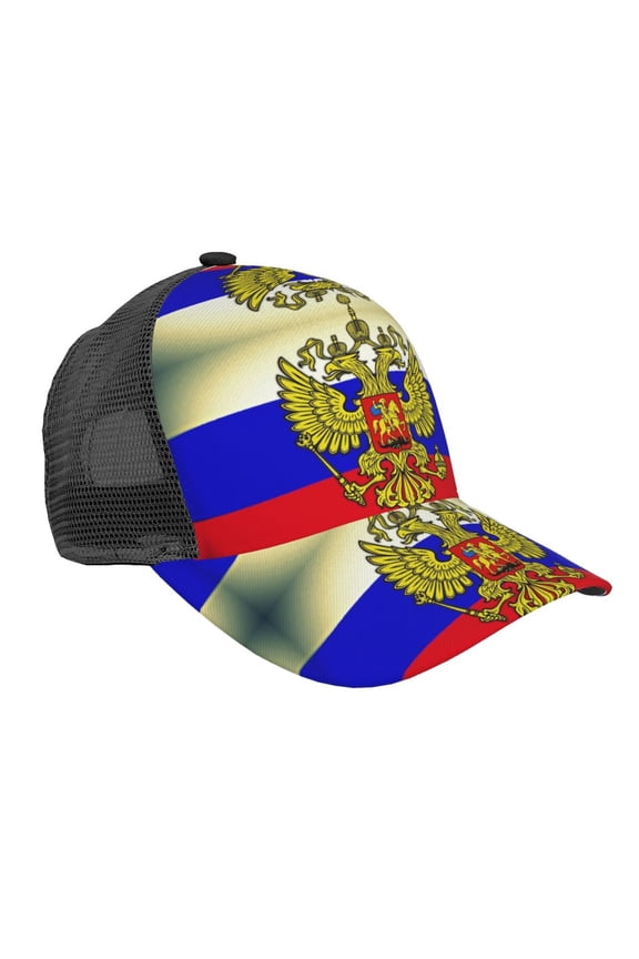 Russian Flag Snapback Trucker Hats Baseball Caps Adjustable Mesh Back Ball Caps For Men Women