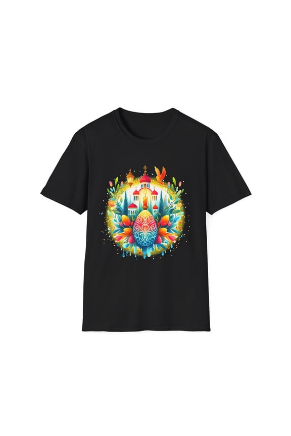 Russian Greek Byzantine Orthodox Cross He Is Risen Easter Men Shirts
