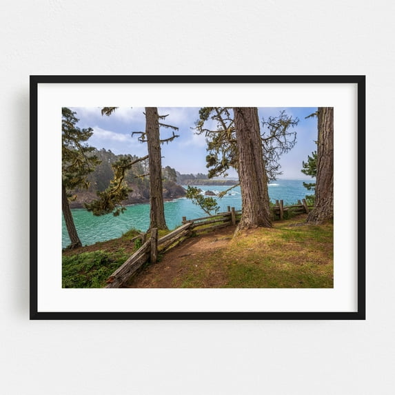 Russian Gulch State Park Beauty - Mendocino California Photography Black Framed Wall Art Print 8 x 12 inches