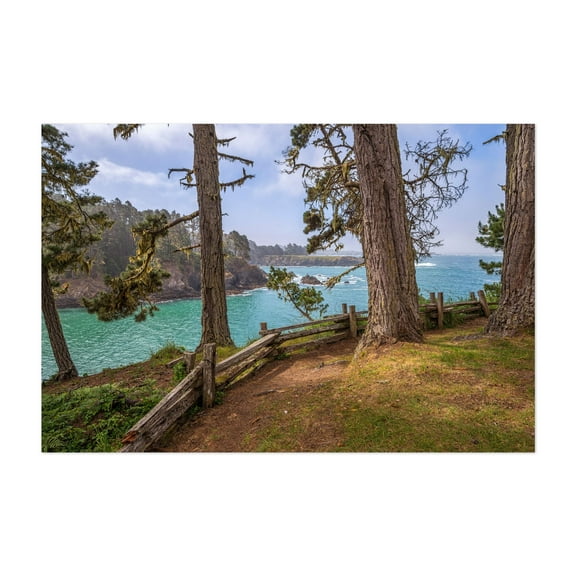 Russian Gulch State Park Beauty - Mendocino California Photography Coast Ocean Nature Landscape Scenic Forest Beach Unframed Wall Art Print 32 x 48 inches