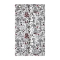thumbnail image 1 of Russian Hanging Pocket Organizer, Trees Reindeer Birds Peacock Old Slavic Forest Drawing Print, Printed Polyester Storage Bag with Pockets, 21" x 31", Vermilion Charcoal Grey, 1 of 2