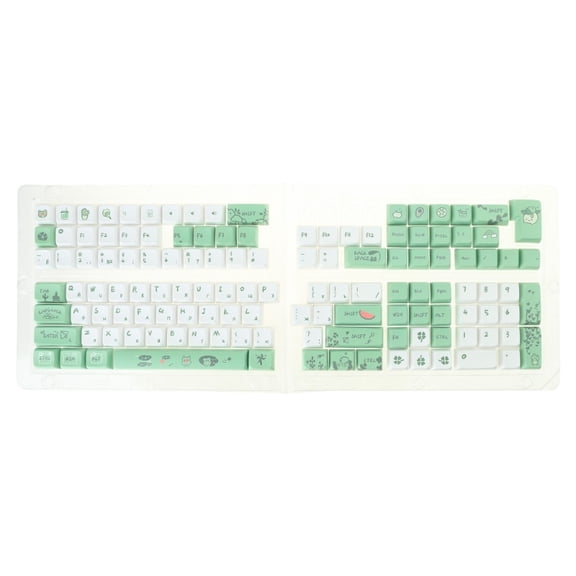 Russian Keycaps Frog Theme Keycaps Set,DA/OEM Profile PBT Dye Sublimation for 61/64/68/75/87/98/104 Mechanical Keyboard