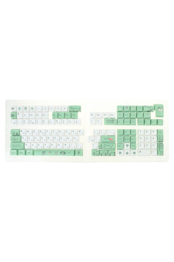 Russian Keycaps Frog Theme Keycaps Set,DA/OEM Profile PBT Dye Sublimation for 61/64/68/75/87/98/104 Mechanical Keyboard