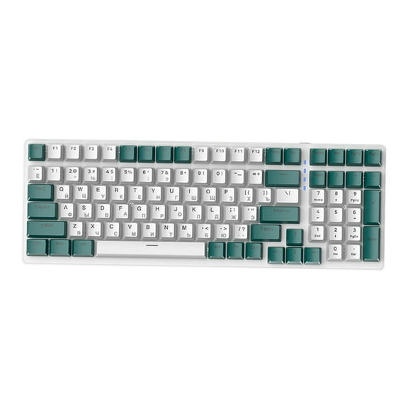 Russian Mechanical Keyboard, Backlight Mode ,Portable, Durable, 98% Allocation RGB Ergonomics Plug and C Interface for Laptop Gamer PC Style C