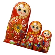 Russian Nesting Dolls Set of 7 Hand Painted Matryoshka Classical Collectible Babushka Figurine Dolls Kids Stacking Toy