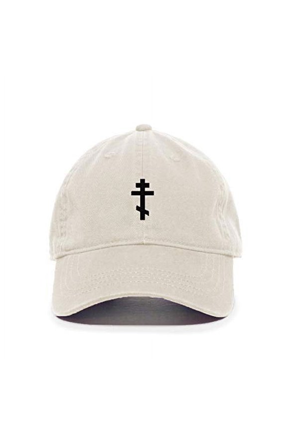 Russian Orthodox Cross Baseball Cap Embroidered Cotton Adjustable Dad Hat
