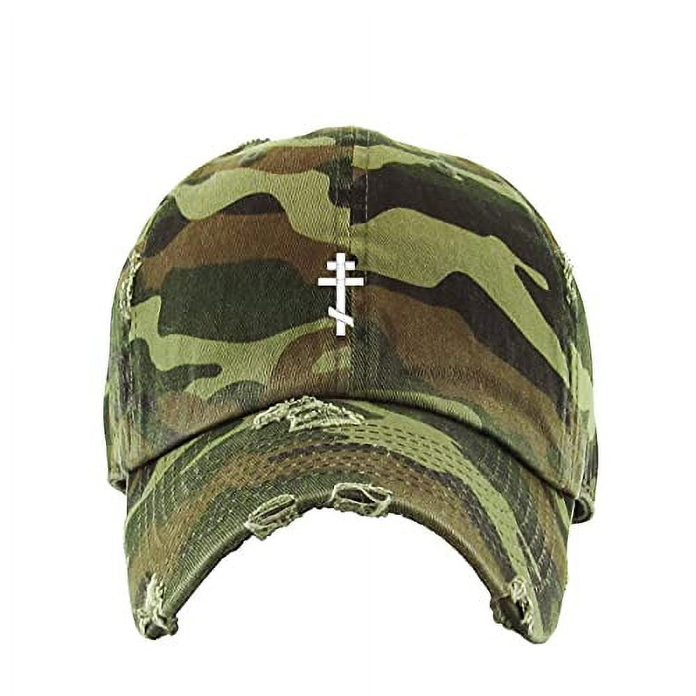 Greek Eye Embroidered Dad Hat - Vintage Cotton Adjustable Cap, Distressed Style, Unisex