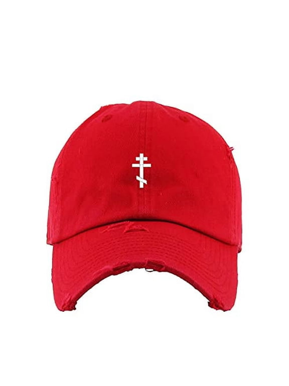Russian Orthodox Cross Vintage Baseball Cap Embroidered Cotton Adjustable Distressed Dad Hat