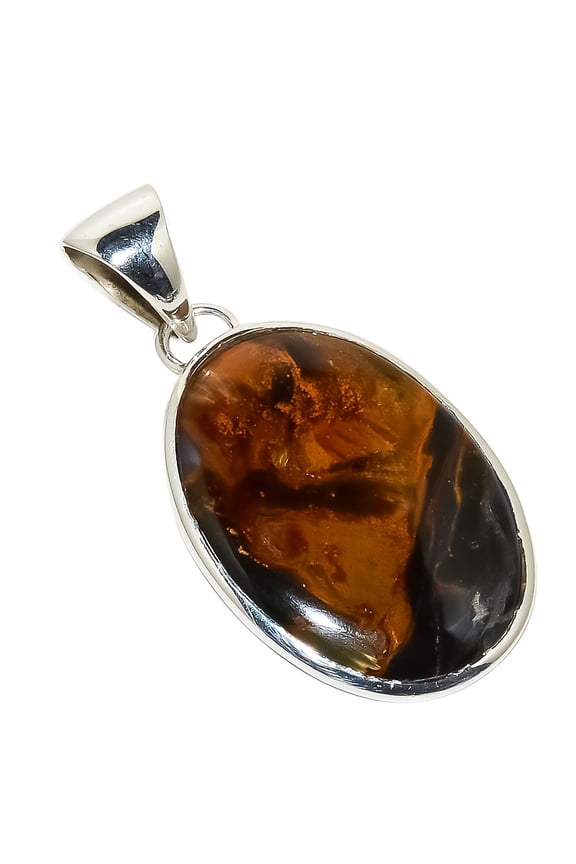 Russian Pietersite Solid 925 Sterling Silver Pendant Size 2.09"Natural Pendant, Christmas Gift, Gemstone Silver Jewelry, Pietersite Pendant, New Year