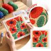 Russian Punch Needle Embroidery DIY Kit Yarn Punch Needle Craft Set CCXF-99 Pattern 9.8 x 9.8 in Handmade Wool Embroidery Art for Beginners Adults Hobby