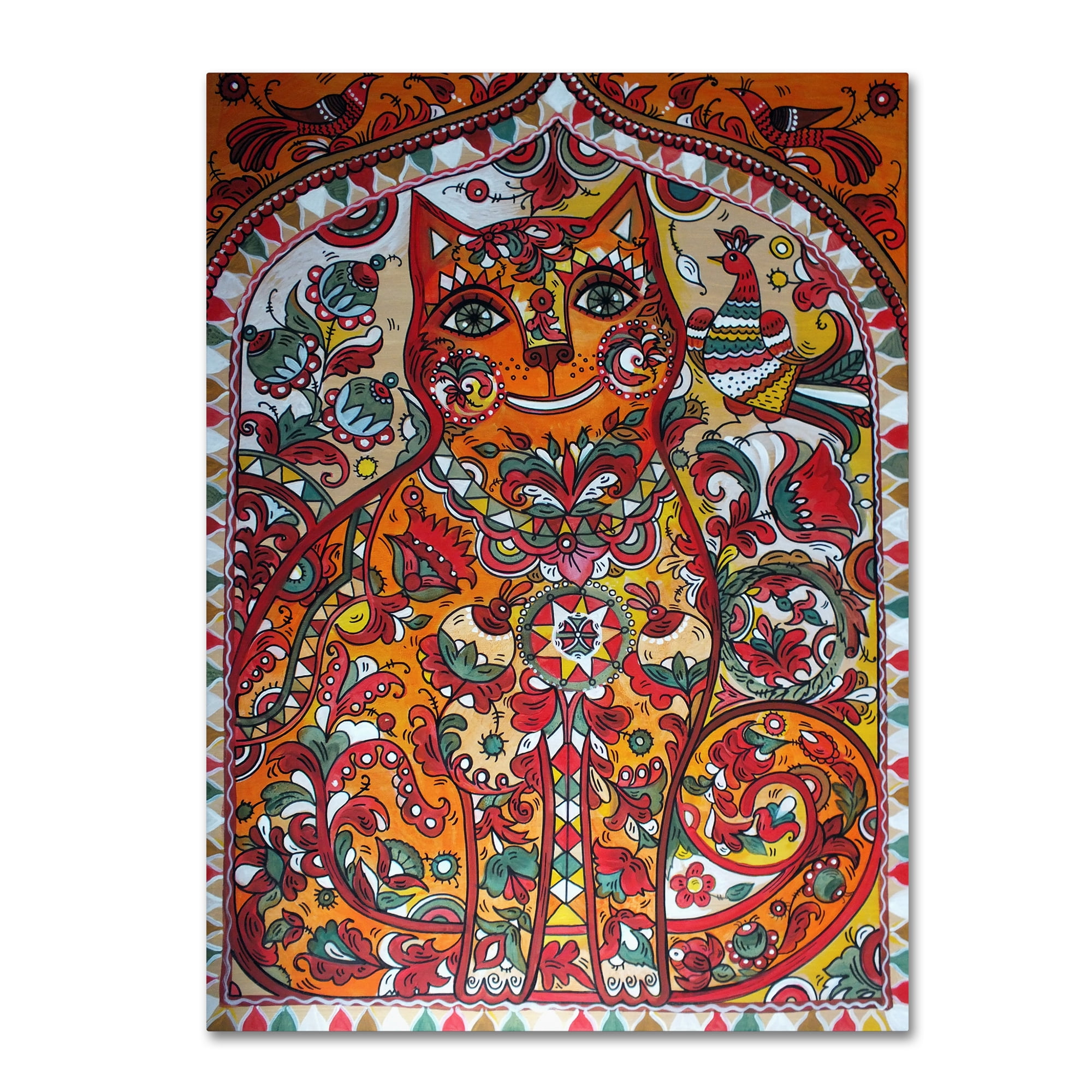 Russian Red Cat' Canvas Art by Oxana Ziaka