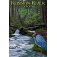 thumbnail image 1 of Russian River, California, Blue Heron (9x12 Wall Art Print, Home Decor), 1 of 3