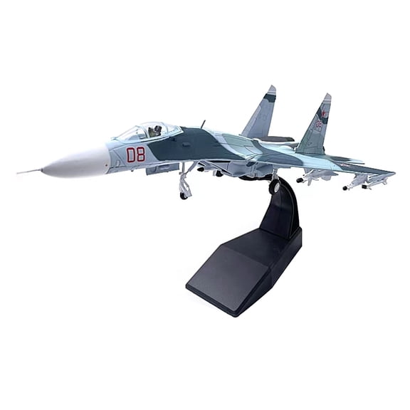 Russian SU-27 Fighter Attack Plane Model 1/100 Metal Fighter Military Model Diecast Plane Model for Collection
