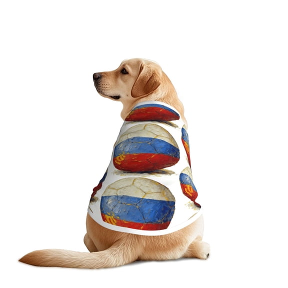 Russian-Soccerball Dog T Shirts Vest for Dogs Fit - Spring, Summer, Fall Wear for Large Breed 4X-Large