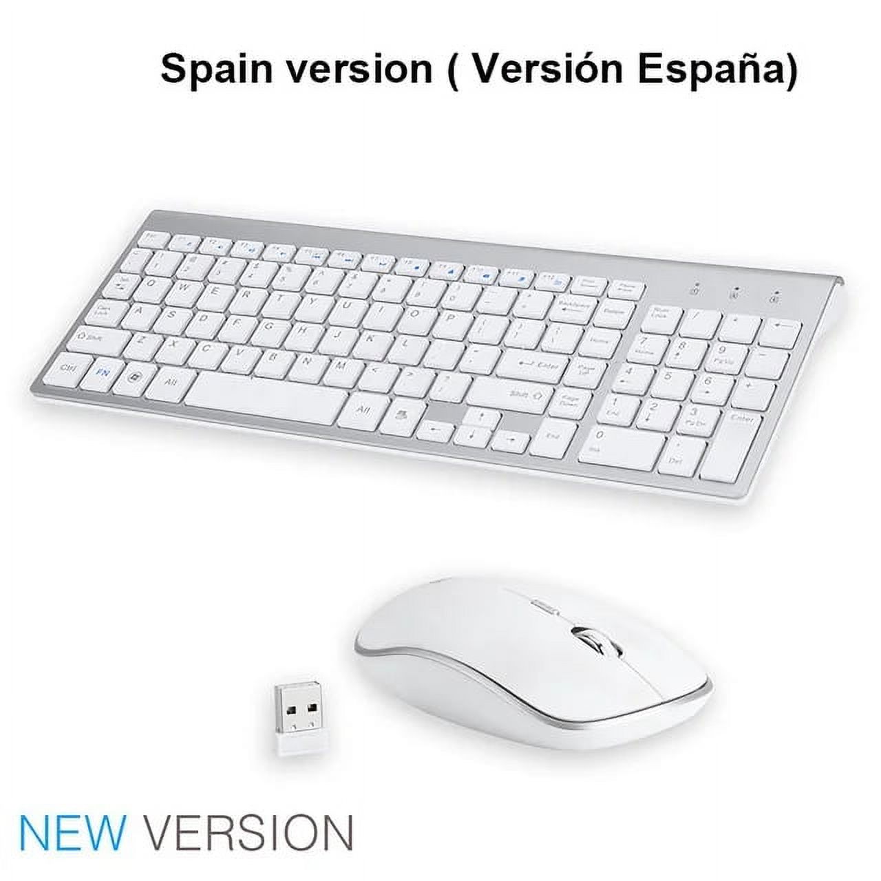 Russian Spain Wireless Keyboard and Mouse Combo 2.4G Full Size Silent