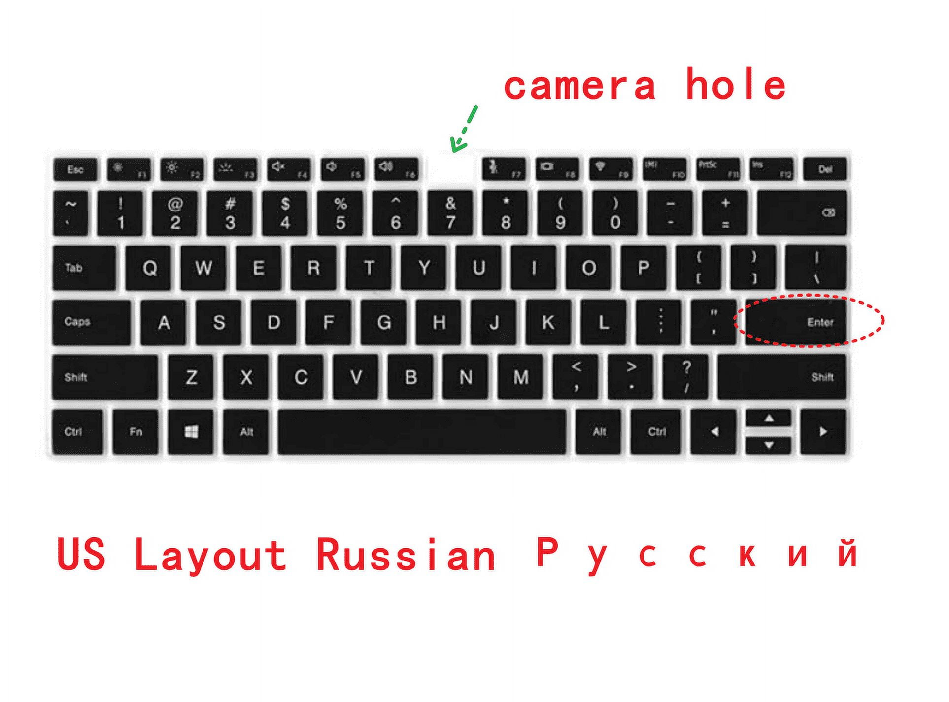 Russian Spanish EURO US Laptop Keyboard Cover Skin For Huawei MateBook