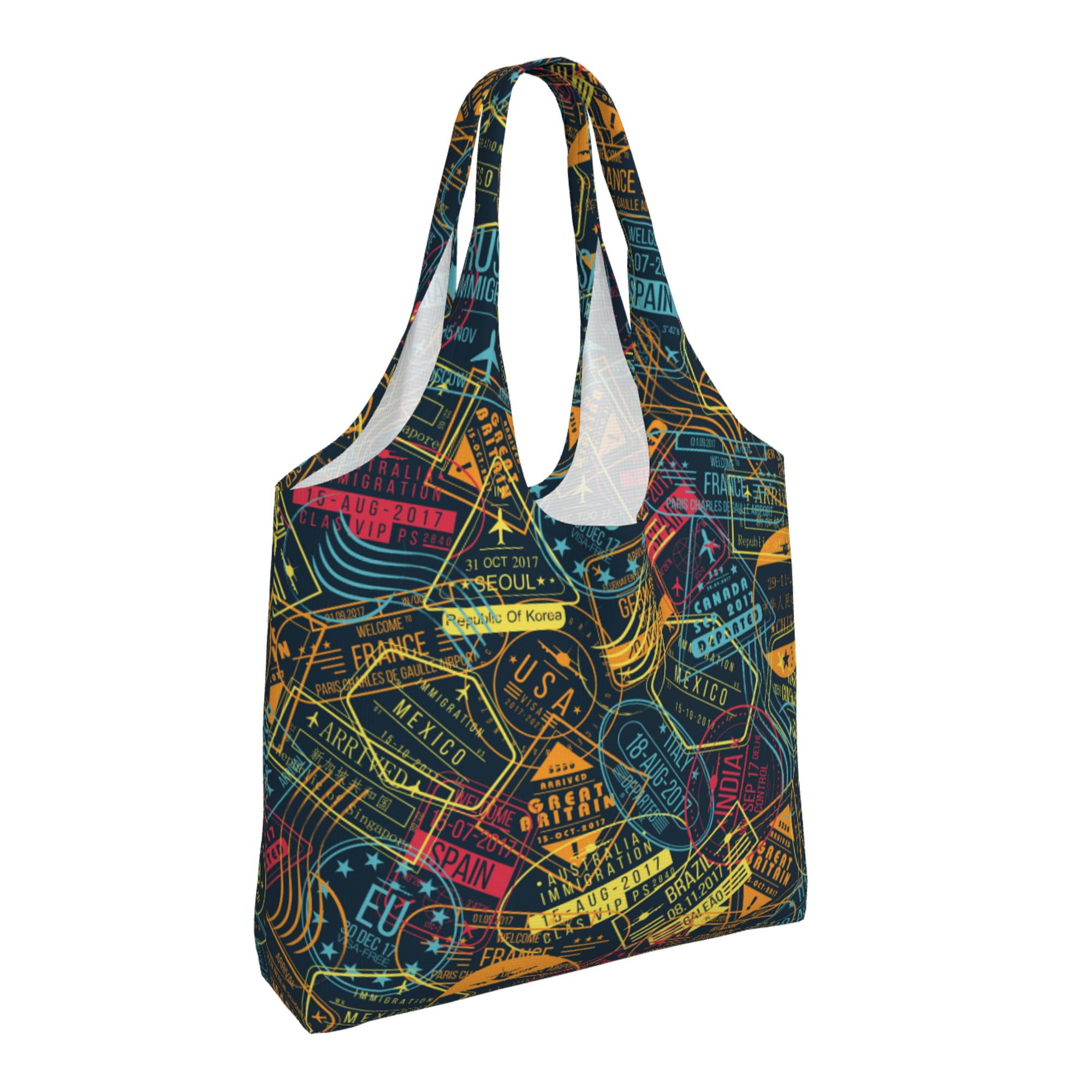 ★TOUT Y EST★ Column pocket bag navy green combination P000 Blue Green Canvas Tote Pocket For Women,Totes Bag With