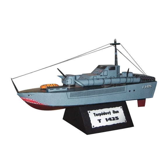 Russian T-1425 Torpedo Boat Paper Model DIY Kit for Military Nautical Collectibles Enthusiasts 1/150 Accurate Scale Model TAPDRA Accessories
