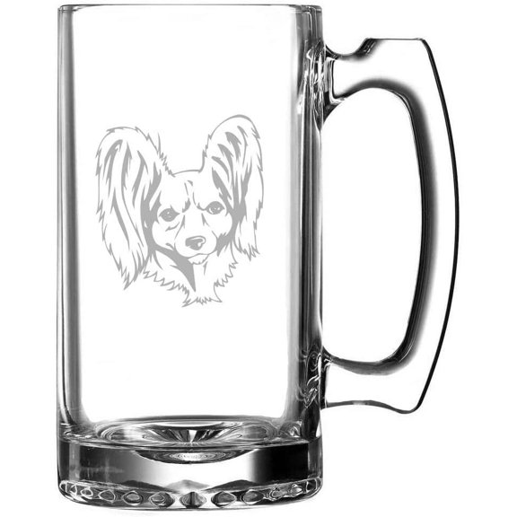 Russian Toy Russkiy Dog Themed Etched 25oz Beer Mug