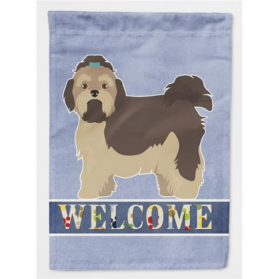 Russian Tsvetnaya Bolonka Lap Dog Welcome Flag Canvas House Size