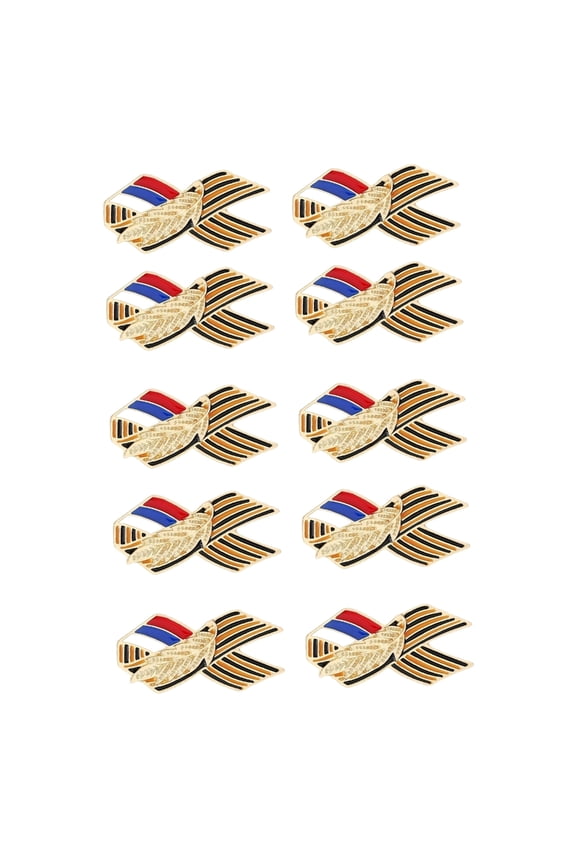 Russian Victories Day Commemorative Lapel Pin Secure Closure Brooch Versatile Wardrobe Staple Accessory