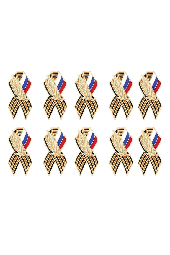 Russian Victories Day Commemorative Lapel Pin Secure Closure Brooch Versatile Wardrobe Staple Accessory