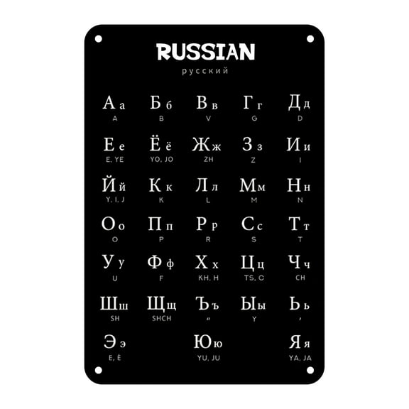 Russian Vintage Metal Tin Sign Bar Pub Cafe Wall Kitchen Bathroom Poster Retro Decor Art Size: 12 x 16 inch